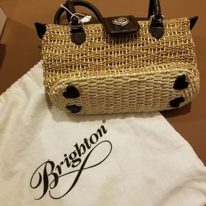 Brighton straw woven purse